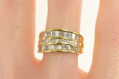 14K Yellow Gold 2.00 Ctw Diamond Graduated Baguette Band Ring