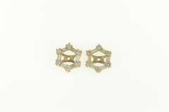 10K Yellow Gold .96 Ctw Baguette Diamond Stud Enhancer Earring Jackets