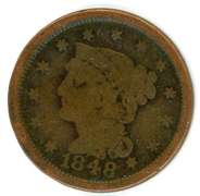 1848 Braided Hair Large Cent