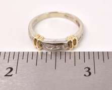 Dazzling Diamond Band Ring in Two Tone Gold