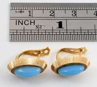 Beautiful Turquoise Earrings with French Backs