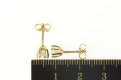 14K Yellow Gold 0.57 Ctw Diamond Solitaire Classic Stud Earrings