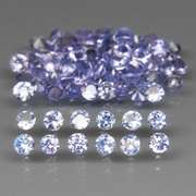 Heavy flashing 6.30ct diamond cut Tanzanite set