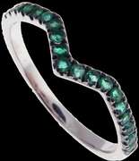 Luscious Green 18k White Gold Emerald Ring