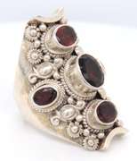 Vintage Sterling Silver Garnet Ring