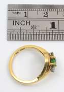 Sweet 14k Emerald & Diamond Ring