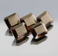 Emerald cut! Unheated! 26.98ct Smoky Quartz set