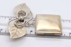 Vintage Sterling Silver Signed Locket Pin Brooch