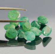 Rich green unheated 7.21ct 6x5mm Emerald set