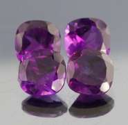 Royal purple! 15.12ct 10x10mm real Brazilian Amethyst set