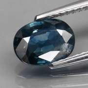 Silky! 1.54ct HEATED ONLY dark blue green Sapphire