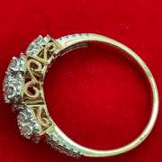 LADIES 14K GOLD AND DIAMOND HEART RING