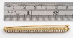 Fashionable Vintage Pearl Bar Brooch