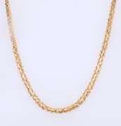 Powerful Italian Yellow Gold Byzantine Necklace