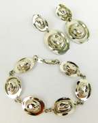 Sterling Cowboy Hats Bracelet & Dangly Earrings