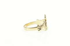 9K Yellow Gold Irish Claddagh Traditional Celtic Loyalty Ring