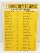 1962 American League Home Run Leaders Baseball Card