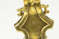 14K Yellow Gold Victorian Decorative Scroll Work Dangle Earrings