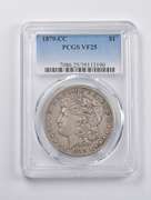 VF25 1879-CC Morgan Silver Dollar PCGS