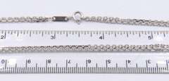 Vintage Sterling Silver Double Row Cable Chain Necklace