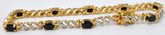 Vermeil Sapphire Bracelet With Silver Accents