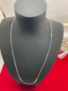 14K WHITE GOLD CURB LINK CHAIN