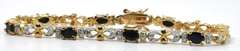 Vermeil Sapphire Bracelet With Silver Accents