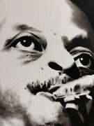 Black and White Contemporary Jazz Painting