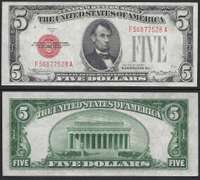 $5 1928-C Legal Tender lightly circulated
