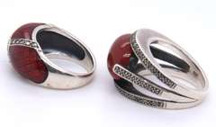 Group Lot of 2 Vintage 925 Sterling Silver Rings