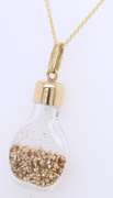 Beautiful Yellow Gold Flaked Gold Pendant on Chain