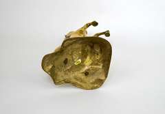 1970s Regency Hollywood Style Solid Brass Rearing Horse Sculpture