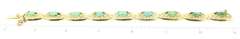 Classic 18k Gold Bracelet with Soothing Marquise Chrome Diopsides