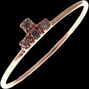 Elegant Four Set Diamond 18k Rose Gold Ring