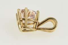 14K Yellow Gold Trillion Solitaire Classic Simple CZ Pendant