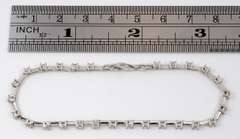 Feminine Straight Line 14k WG Bracelet