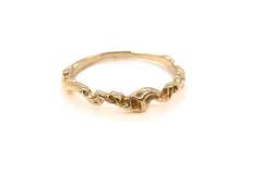 Minimalist Swirl 14Kt Yellow Gold Ring