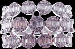 Beautiful 18k White Gold Seven Diamond Cluster Set Ring