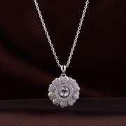 Gorgeous Big round flower Dancing Stone Pendant