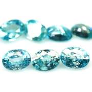Vibrant blue! 9.70ct 7pc Cambodian Zircon set