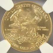 Perfect NGC MS70 graded 2009 $5 American Gold Eagle coin