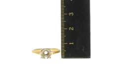 14K White Gold Vintage NOS 1950's 3.8mm Engagement Setting Ring