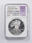 PF69 UCAM 1986-S American Silver Eagle Signed Jones NGC