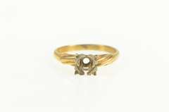 14K Yellow Gold 4.5mm Vintage NOS 1950's Engagement Setting Ring