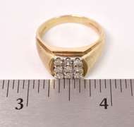 Marvelous Men's Diamond Ring in 14K Yellow Gold