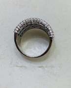 14kt Gold, Blue Sapphire, & Diamond Band Ring