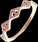 Stunning 18k Rose Gold Diamond Studded Ring