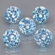 Sparkling! 5 piece 11.66ct full fire sky blue Topaz set