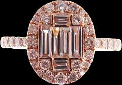 Extravagant 18kt Rose Gold Diamond Ring