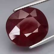 Fantastic 18.49ct oval cut rich blood red Ruby